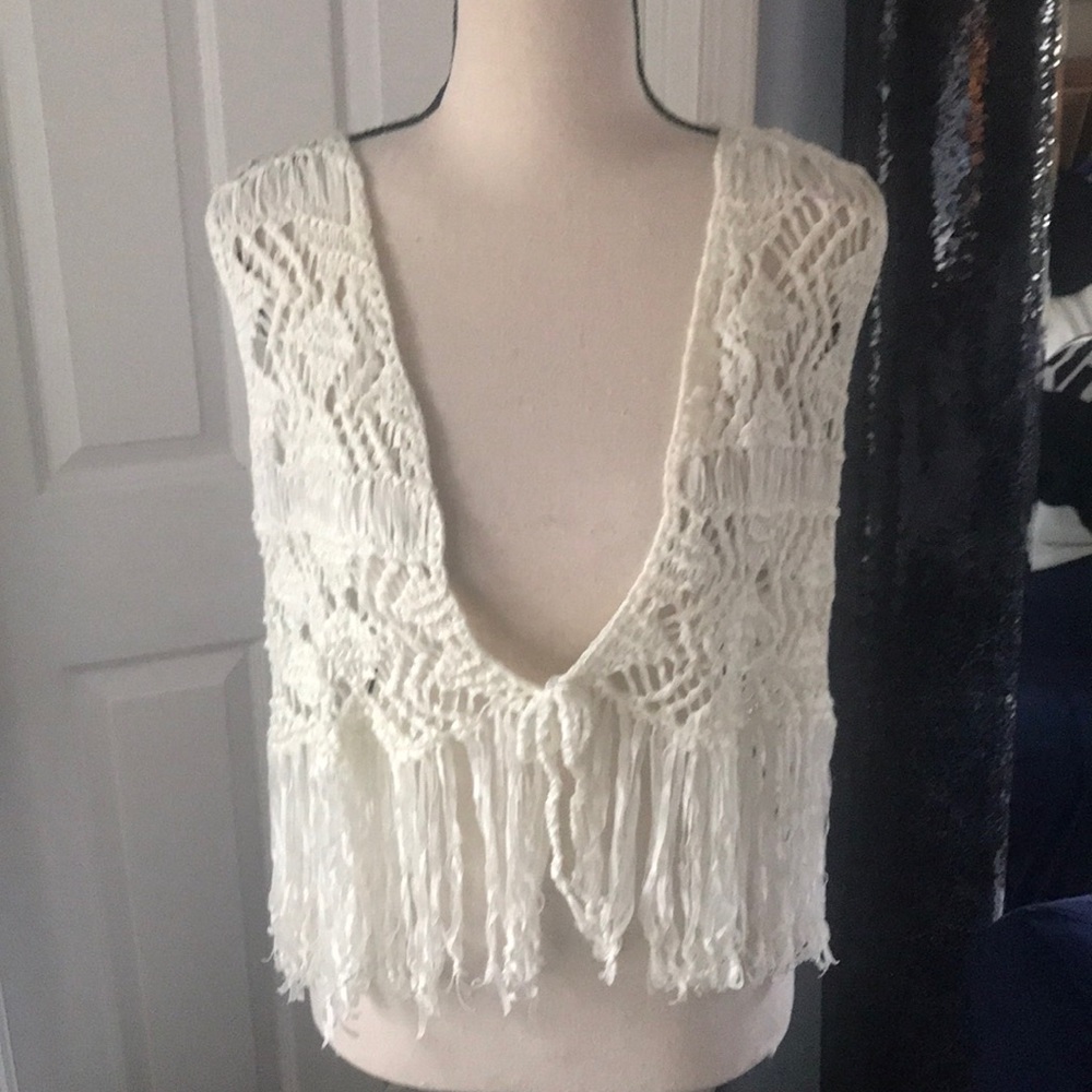 Cropped BoHo Fringed vest😗
